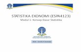 ESPA 4123 - Statistika Ekonomi Modul 1: Konsep Dasar Statistika
