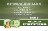 Kewirausahaan Bab 8 KEUANGAN ENTREPRENEURIAL