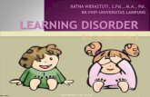 Learning disorder