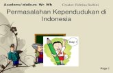Permasalahan Kependudukan di Indonesia