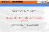 Data  definition language