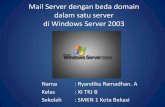 Konfigurasi mail server dengan beda domain dalam satu server di windows server 2003