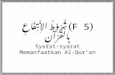 1.5 syuruthul intifa' bil qur'an