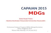 Capaian MDGs Tahun 2015