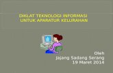 Program pelatihan teknologi informasi untuk  Aparatur Kelurahan Sadang Serang