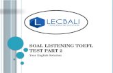 Contoh Soal listening TOEFL PBT part 2