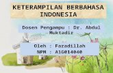 Keterampilan berbahasa indonesia 1