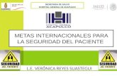 Metas Internacionales Para La Seguridad Del Paciente Veronica Reyes