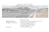 Precast Tali Air Trotoar Proyek Jalan Soekarno Hatta Bandung