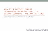 Ppt Analisis Potensi Energi Terbarukan Biomassa Sawit Di Daerah Semuntai Kalimantan Timur