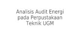 Analisis Audit Energi Pada Perpustakaan Teknik UGM