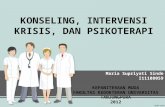 2. Presentasi Konseling, Intervensi Klinis, Dan Psikoterapi