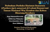 PPT-Perbedaan Perilaku Harimau Sumatera (Panthera tigris sumatrae) di Lokasi Konservasi Taman Nasional Way Kambas dan Kebun Binatang Surabaya.ppt