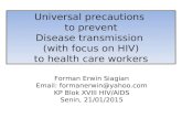 Universal Precautions Among Health Care Workers 2015