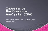 Importance Performance Analysis (IPA)