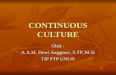 Continuous Culture - Fed Batch