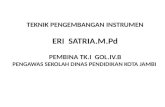 Teknik Pengembangan Instrumen - Diklat Guru Smp Provinsi - April 2014