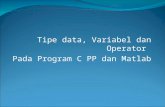 Tipe Data Variabel Operator