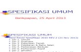 Spesifikasi Umum - Balikpapan (25 Apr 2013)