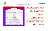Matemáticas de Campo para Supervisores-SCLUMBERGER