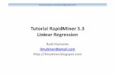 Rudi Hartanto - Tutorial 02 RapidMiner 5.3 Linear Regression