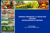 UU No. 12 Tahun 1992 - Sistem Budidaya Tanaman_2014_ok