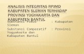 Analisis Integritas RPJMD Kabupaten Sleman Terhadap Provinsi Yogyakarta
