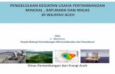 Pengelolaan Kegiatan Usaha Pertambangan Wilayah Aceh