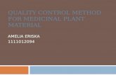 Quality control Methods for medicinal plants material