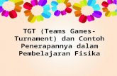 TGT (Teams Games-Turnament) Dan Contoh Penerapannya Dalam Fisika