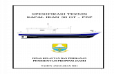 Spesifikasi Teknis Kapal Ikan 30 GT- FRP
