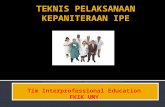 Teknis Pelaksanaan IIPE Alur Dan Jadwal- STASE IPE