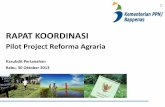 Rapat Koordinasi Rencana Pilot Project Reforma Agraria