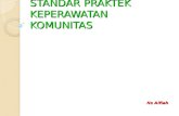 STANDAR PRAKTIK KEP. KOMUNITAS by Alfiah.ppt