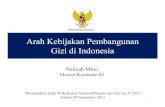 ARAH KEBIJAKAN PEMBANGUNAN GIZI DI INDONESIA