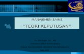 OPERATION RESEARCH TEORI KEPUTUSAN