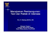 Manajemen Pembangunan Teori Dan Praktek Di Indonesia