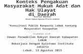 Kurnia Warman - Konsultasi Ranperda Kasepuhan Lebak-Banten