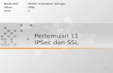 1 Pertemuan 11 IPSec dan SSL Matakuliah: H0242 / Keamanan Jaringan Tahun: 2006 Versi: 1.