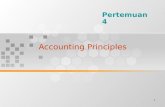 1 Accounting Principles Pertemuan 4. 2 Tujuan Instruksional Khusus Mahasiswa dapat memberikan contoh tentang perbedaan dasar antara laporan akuntansi.