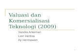 Valuasi dan Komersialisasi Teknologi (2009) Yandra Arkeman Lien Herlina Aji Hermawan 1.