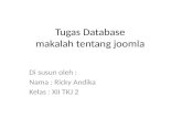 Tugas Database makalah tentang joomla