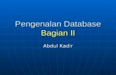 Pengenalan Database Bagian II