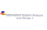 Information System Analysis  and Design 1
