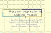 Research Application in Nursing Practice
