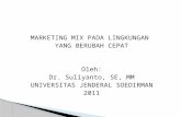 MARKETING MIX PADA LINGKUNGAN  YANG BERUBAH CEPAT Oleh : Dr.  Suliyanto , SE, MM