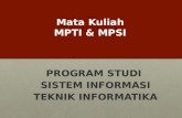Mata  Kuliah MPTI & MPSI