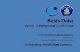 Basis Data Week 1:  Pengantar  Basis Data