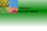 Materi : Microsoft Word