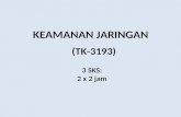 KEAMANAN JARINGAN  (TK-3193) 3 SKS: 2 x 2 jam